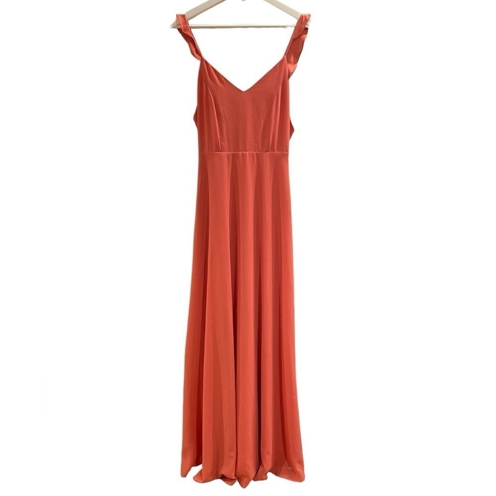Lulu's Meteoric Rise Maxi Dress Flutter Sleeves A-line Gown - Picture 2 of 10